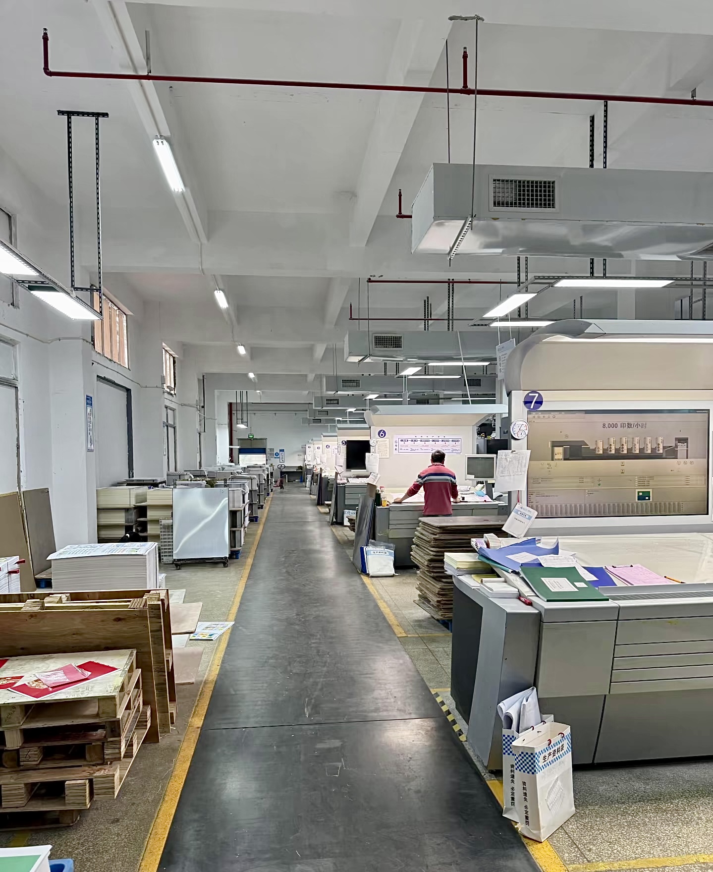 Printing and finishing floor